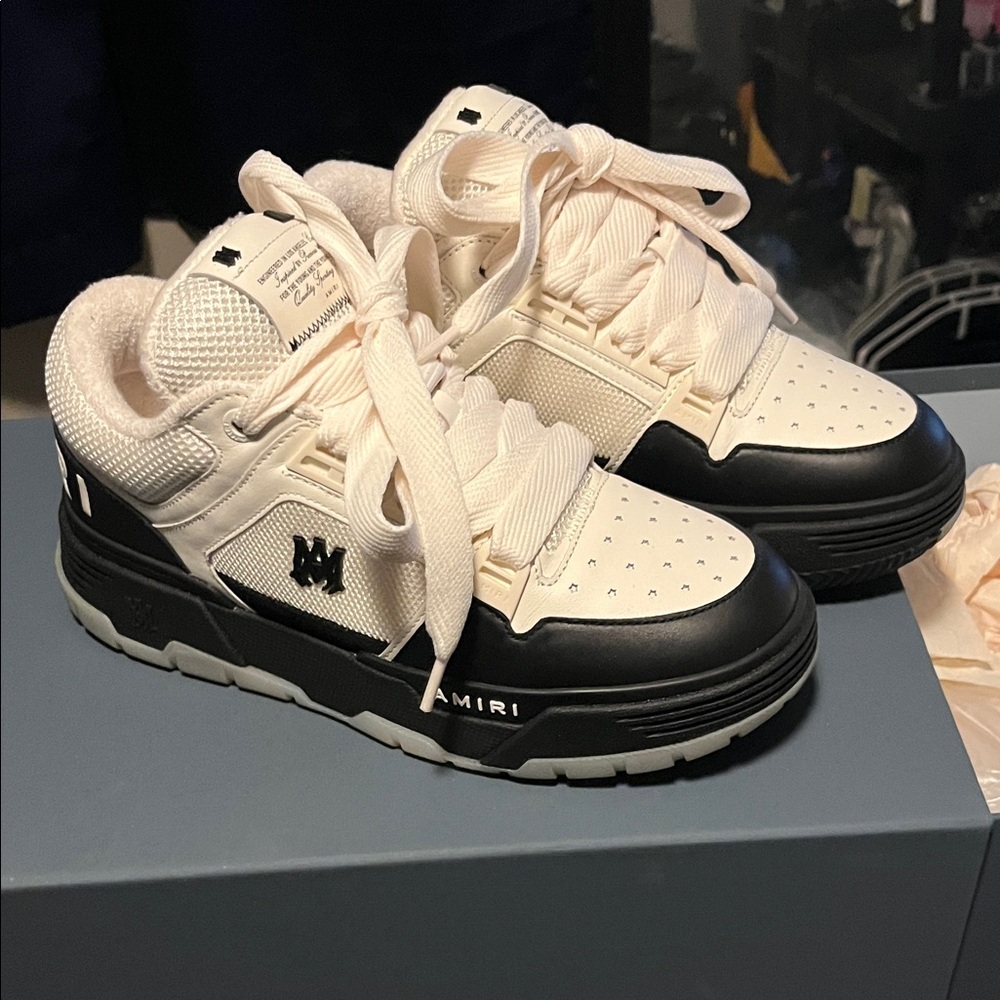 AMIRI Black and White Low-Top Sneakers